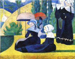 Emile Bernard Breton Women with Parasols France oil painting art